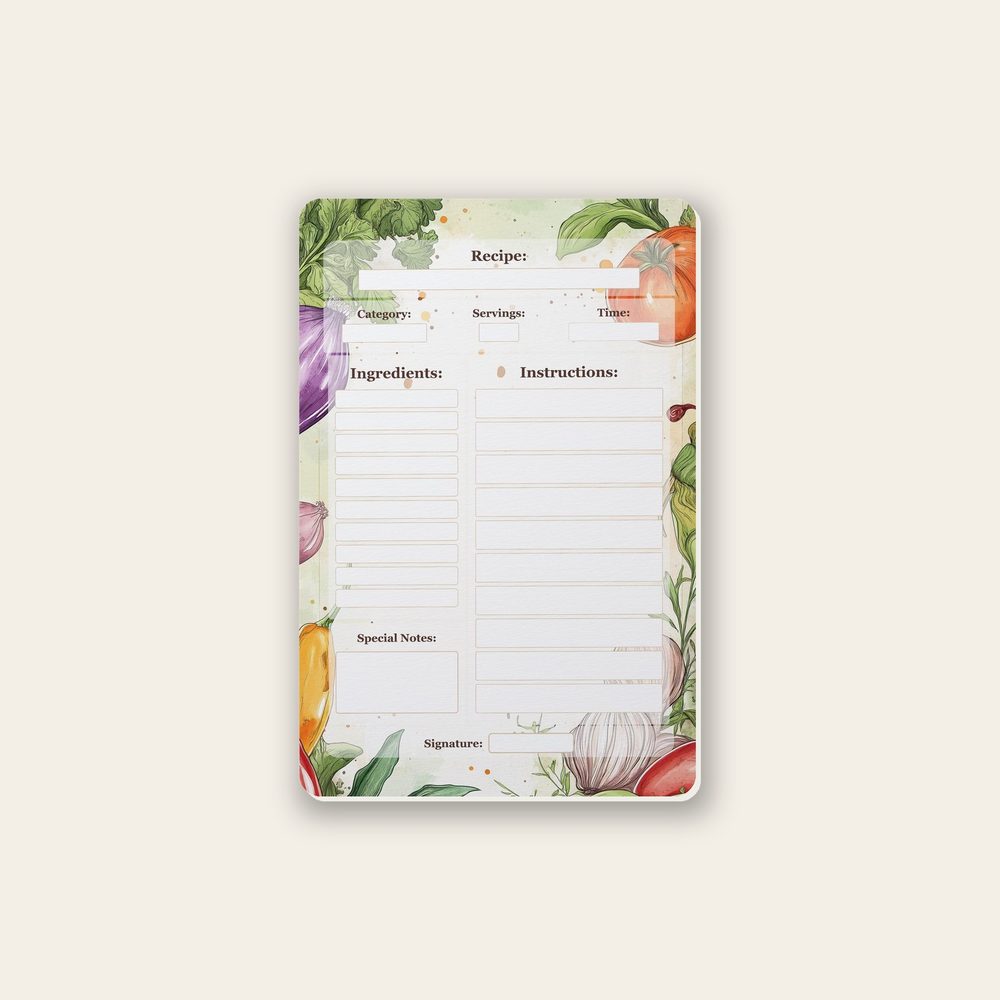 seasonal food illustrations recipe-card design